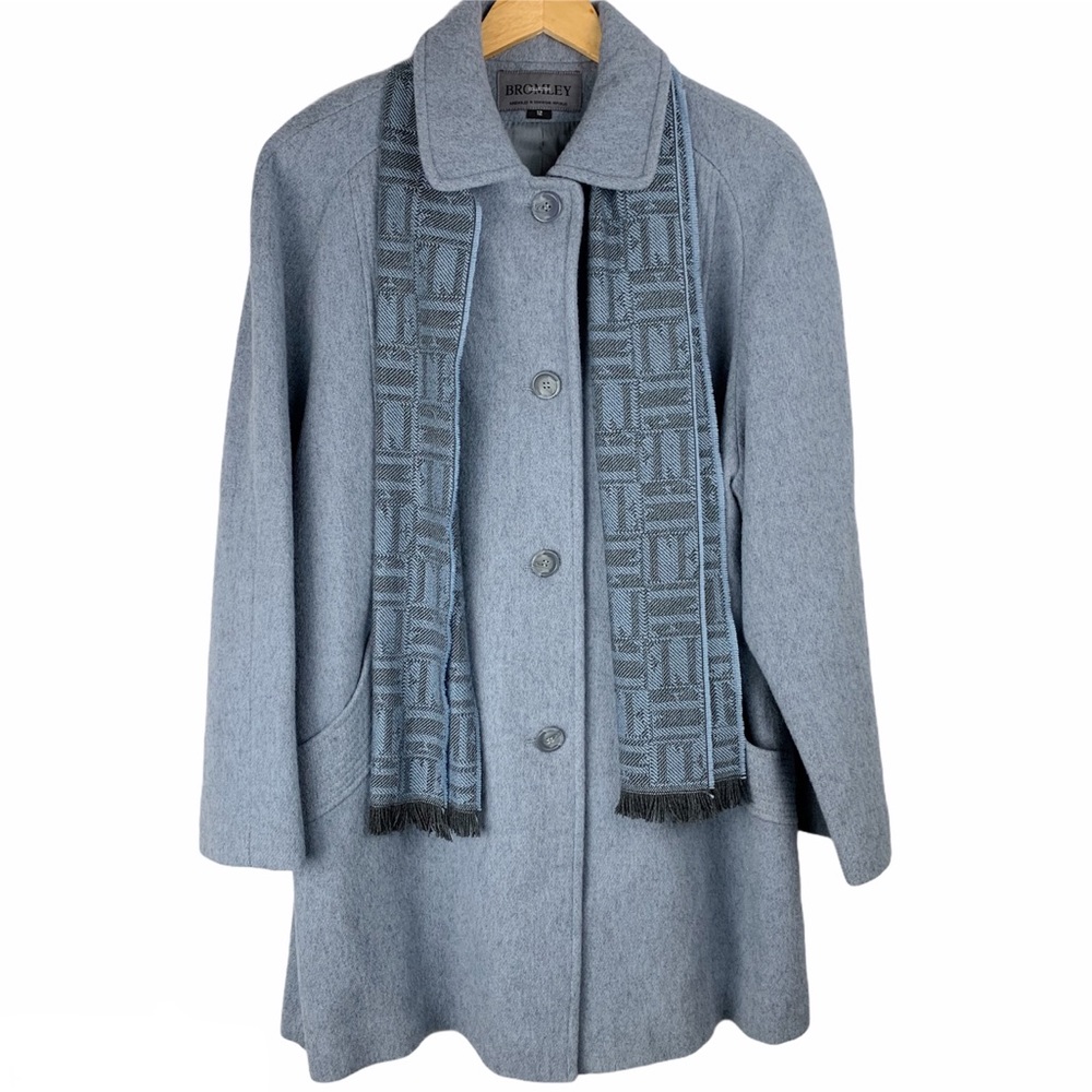 Vintage Bromley Collection Wool Blend Scarf Coat